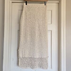 Carraig Donn Aran Hand Knit Irish  Long Skirt Linen Cotton Blouce Ireland